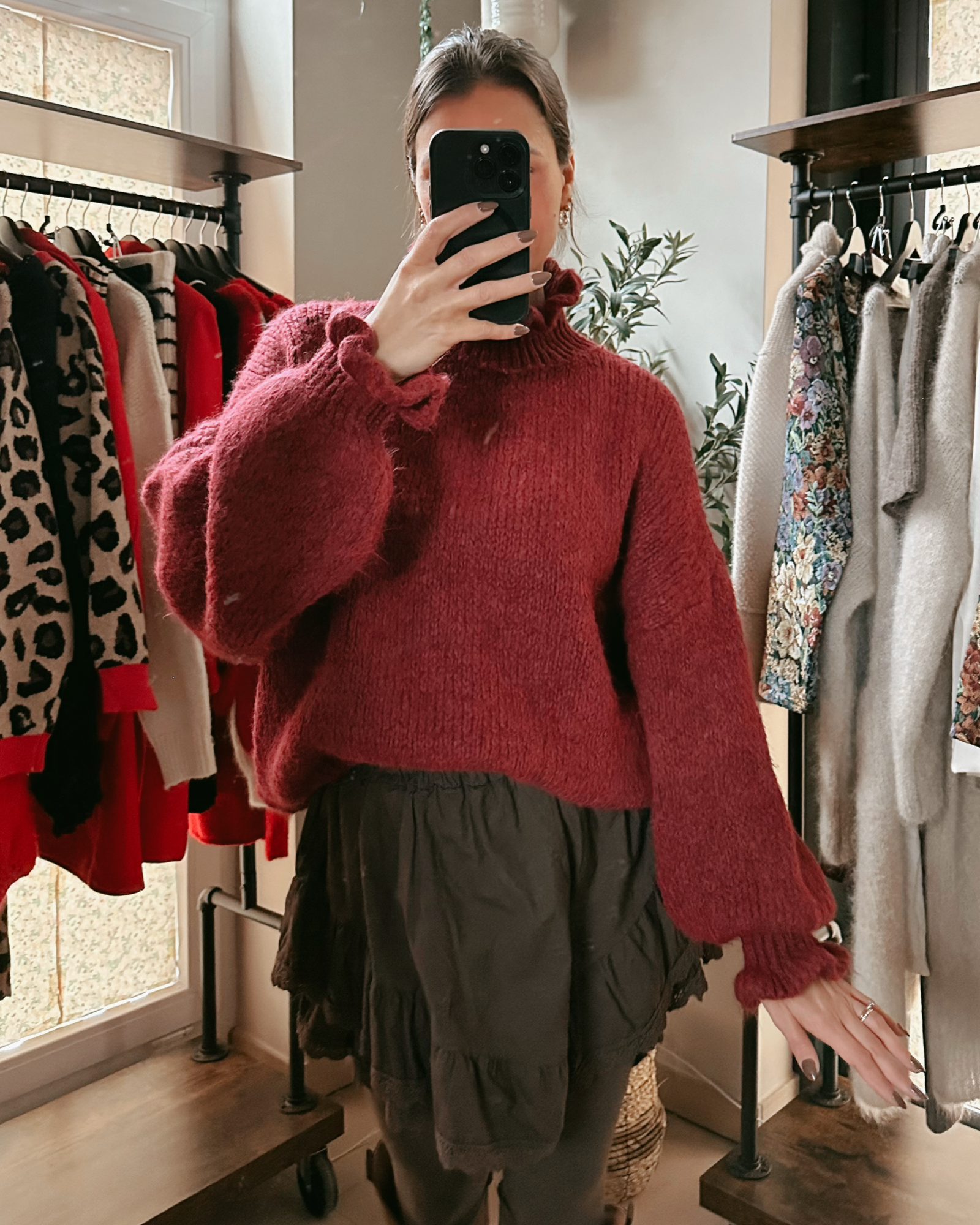 Milena Pullover Bordeaux