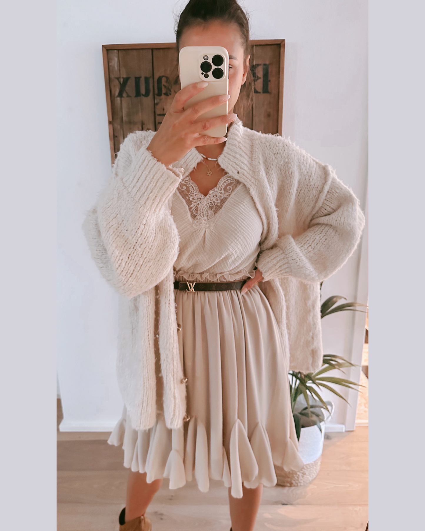 Oversize Cozy Cardigan Vanille 