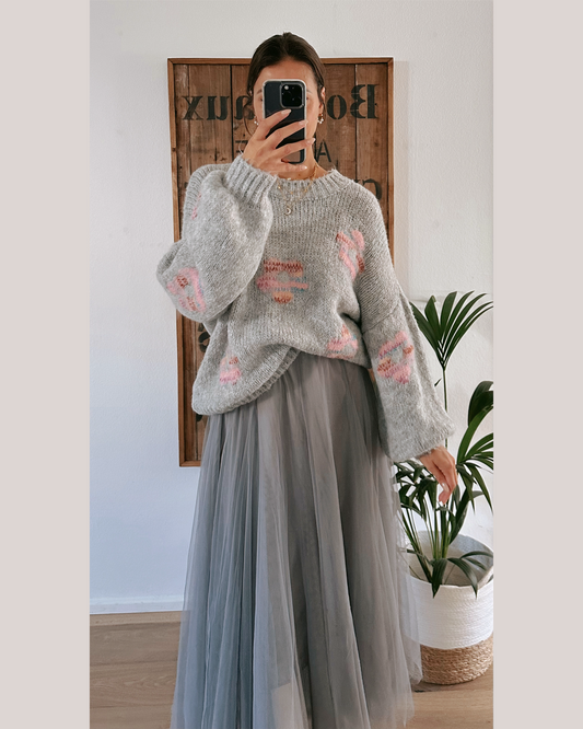 Flora Pullover Grau