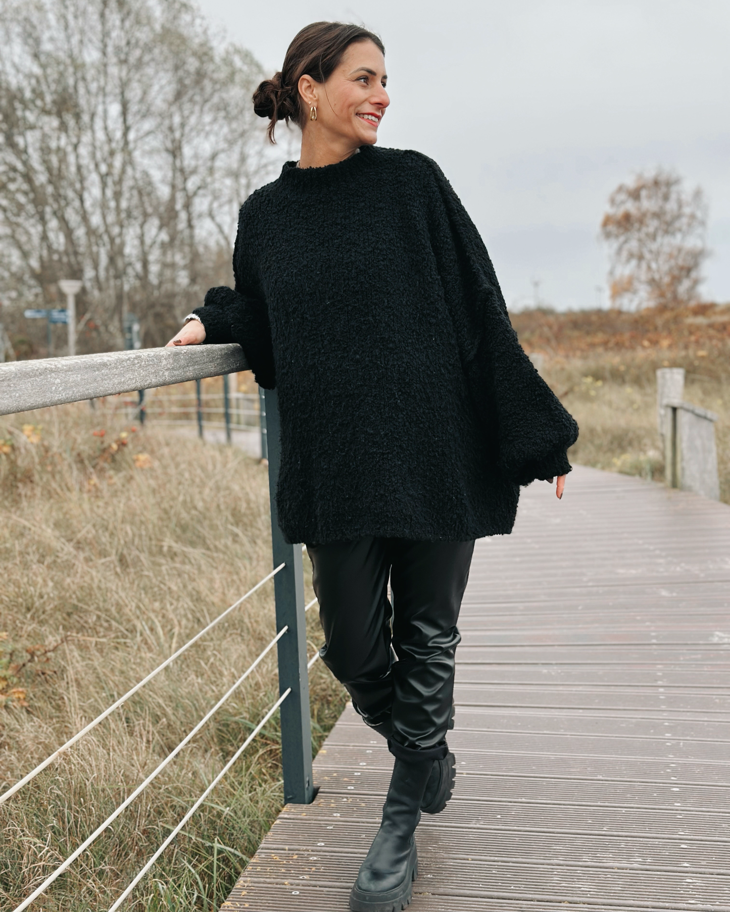 Oversize Cozy Pullover Schwarz