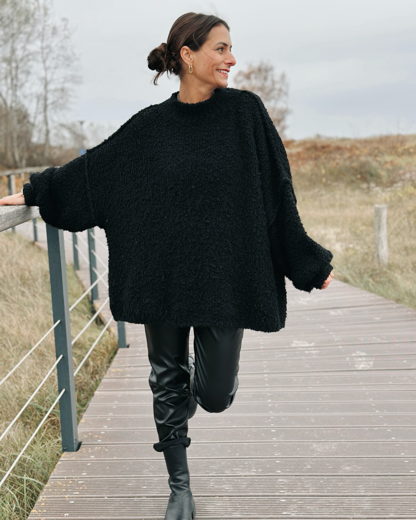 Oversize Cozy Pullover Schwarz