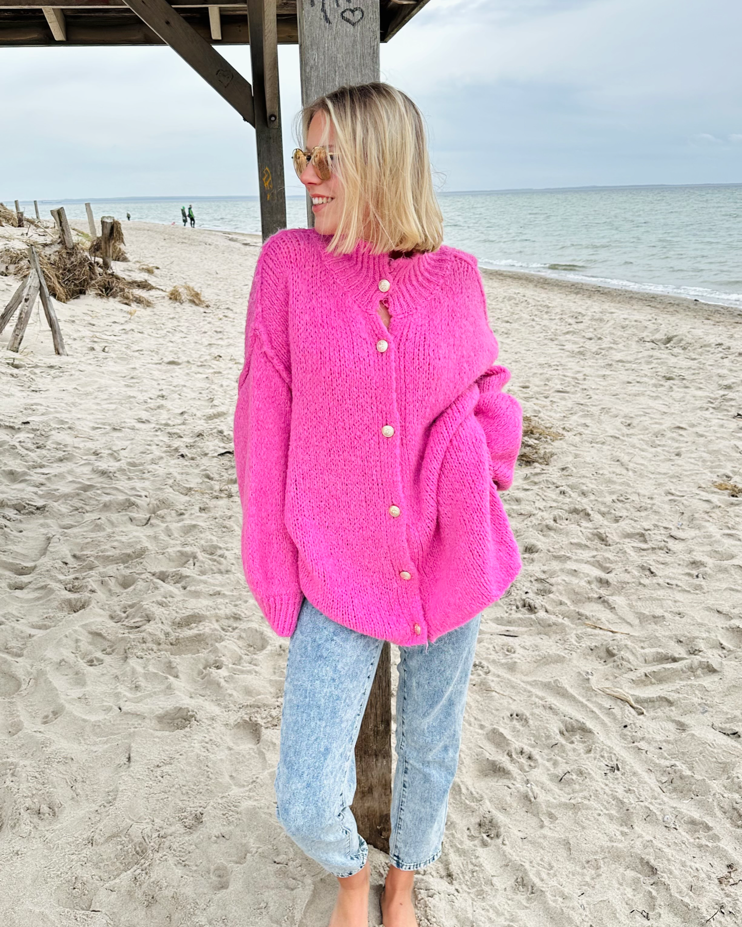 Oversize Cozy Cardigan Berry