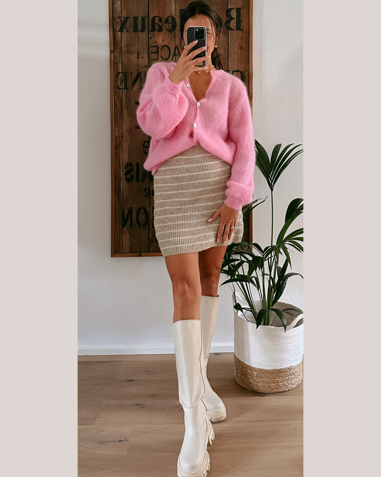 Premium Mohair Strickjacke Candy