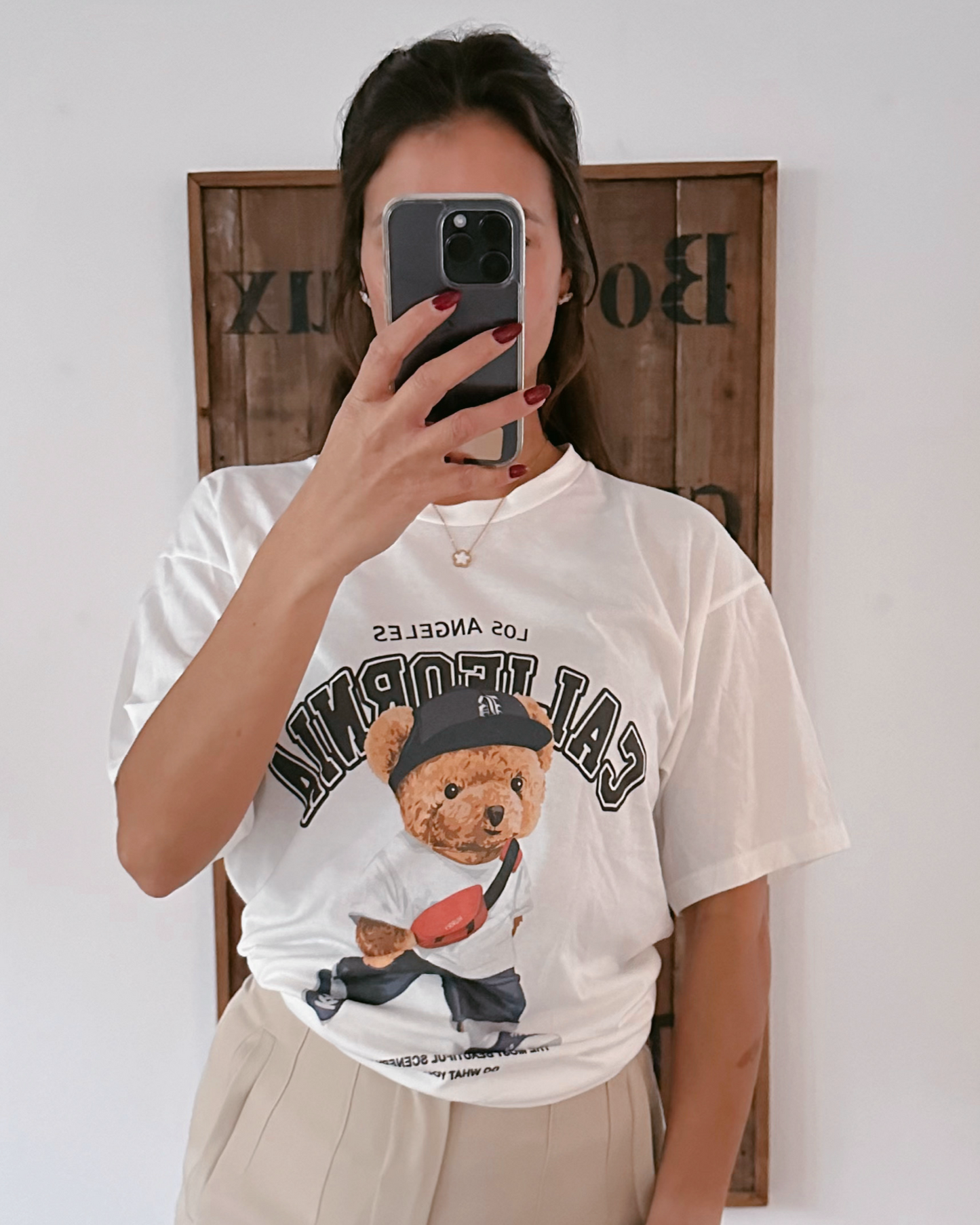 Teddy T-Shirt Weiß