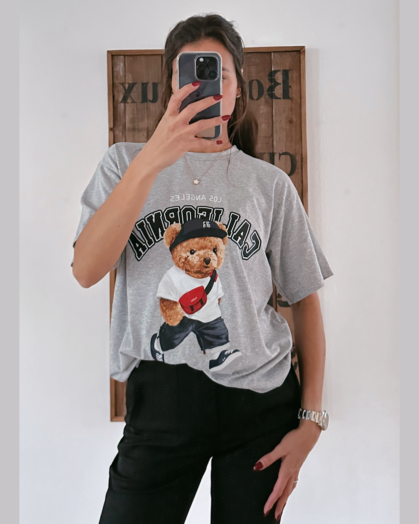 Teddy T-Shirt Schwarz