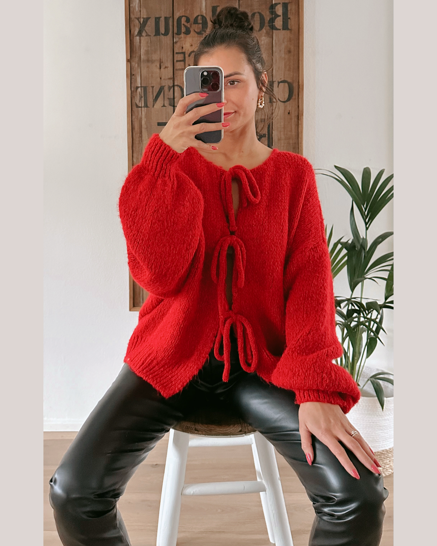 Linda Cardigan Rouge