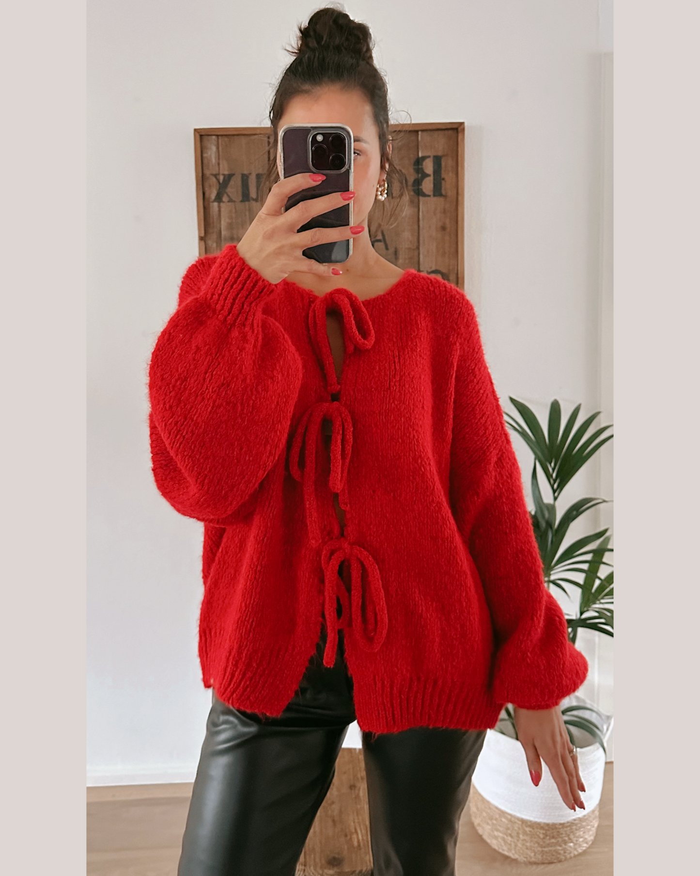 Linda Cardigan Rouge