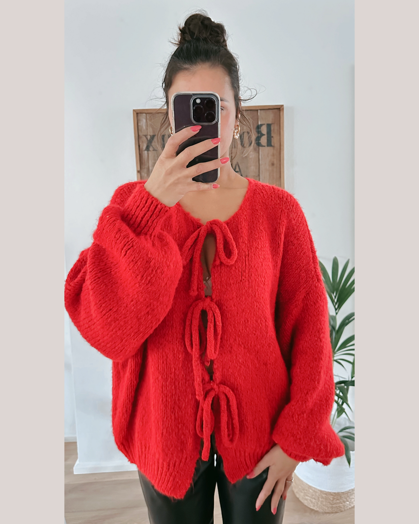 Linda Cardigan Rouge