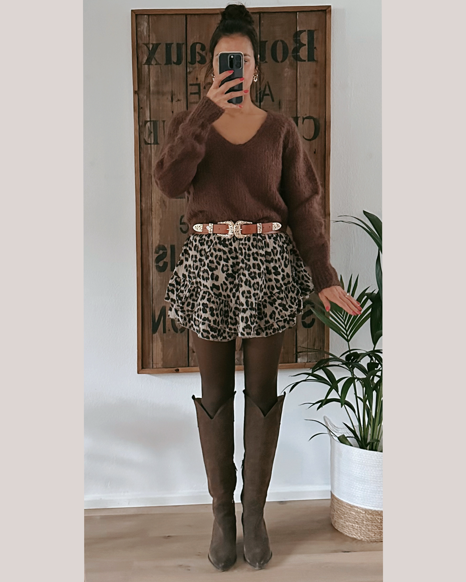 Premiun Mohair Crop Pullover Marron