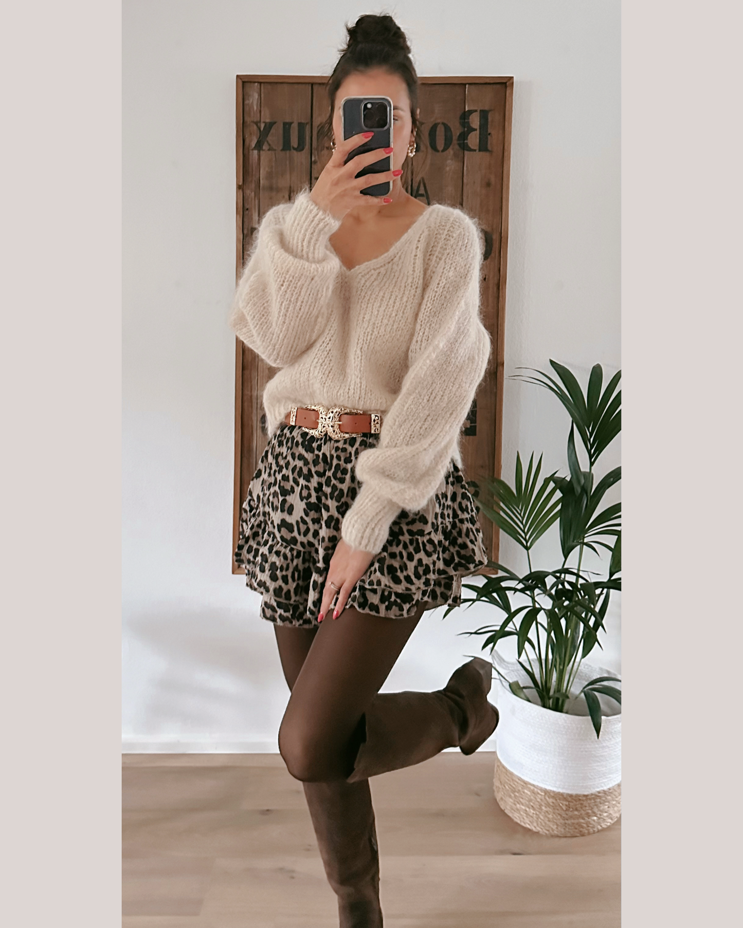 ★Premiun Mohair Crop Pullover Creme