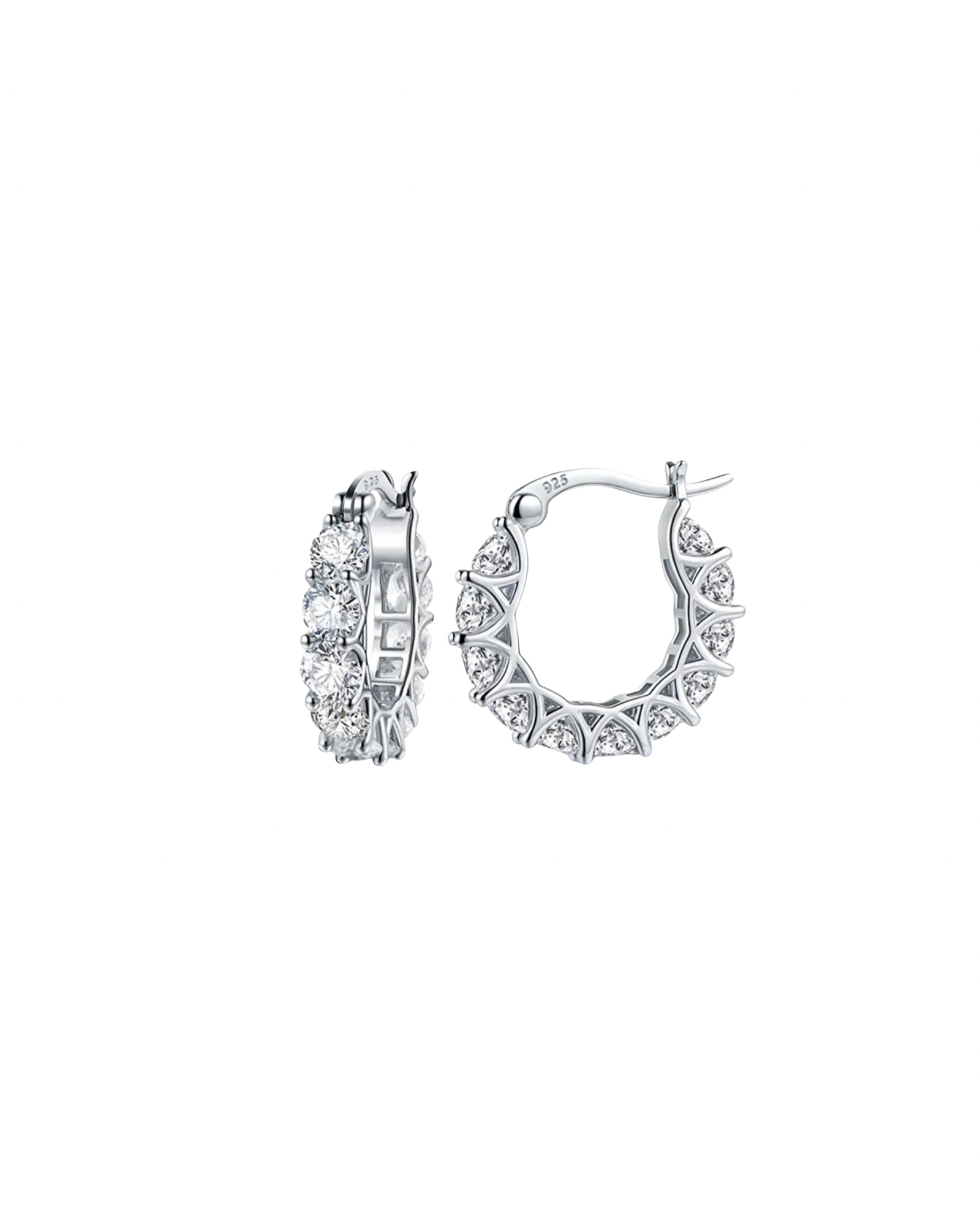  Love Pieces Sparkle Hoops Ohrringe silber