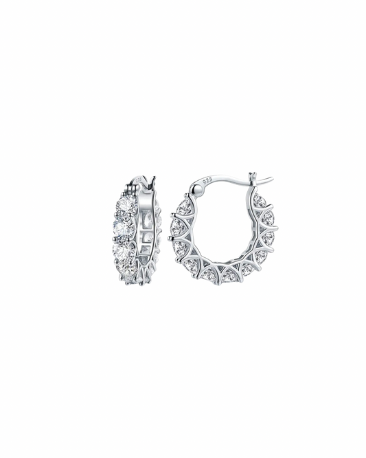  Love Pieces Sparkle Hoops Ohrringe silber