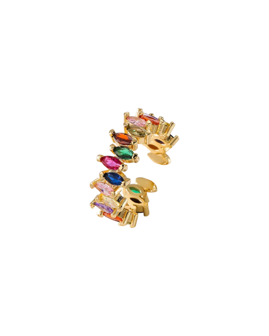 Love Pieces Leaves Rainbow Ring