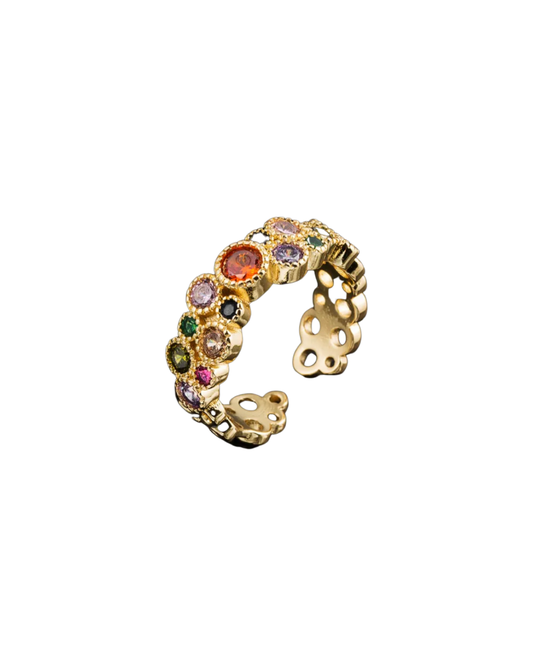 Love Pieces Blooming Rainbow Ring