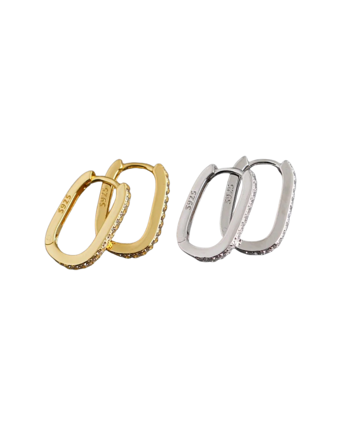 Love Pieces Oval Creole gold und silber