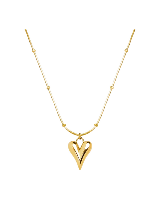 Love Pieces Heart Halskette gold